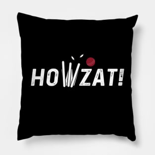 Cricket Lover Howzat Ball And Wicket Cricket Fan Pillow