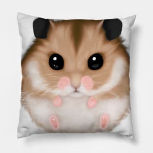 Cute Hamster Drawing Pillow