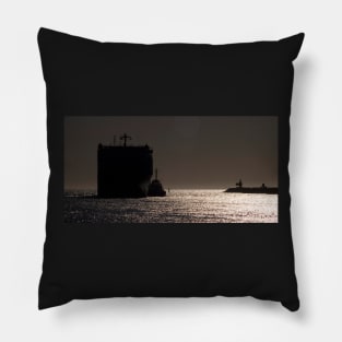 Container ship and tug at Fremantle Western Australia Pillow