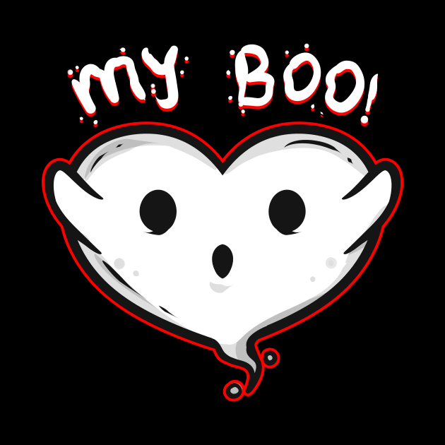 Heart Shaped Ghost Spirit Is My Boo On Halloween by SinBle