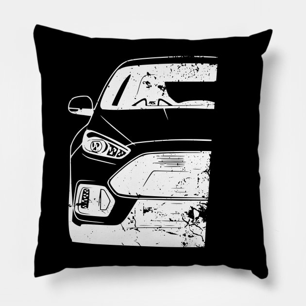 Focus RS Rallye JDM Tuning Car Rally Pillow by Automotive Apparel & Accessoires