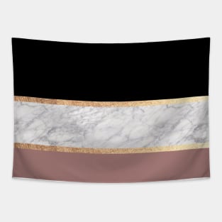 Black and gold marble Tapestry