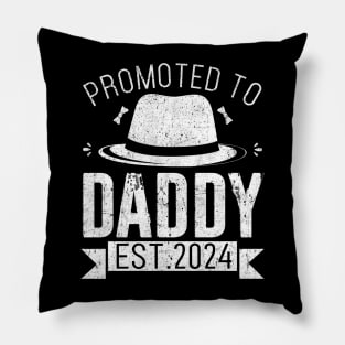 Promoted To Daddy Est. 2024 Shirt Baby Gifts For New Daddy Pillow