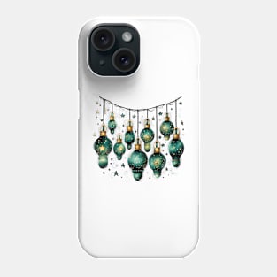 Whimsical Green Christmas Lights Phone Case