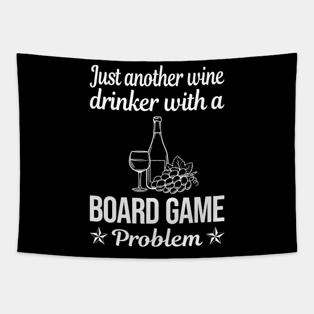 Funny Wine Drinker Board Games Tapestry by lainetexterbxe49