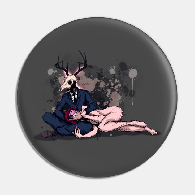 Deer Daddy: Shh Pin by LVBart