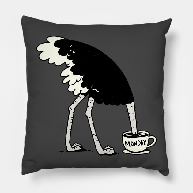 monday bird Pillow by ppmid