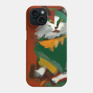 Calico Cat Painting in the Style of Cezanne Phone Case