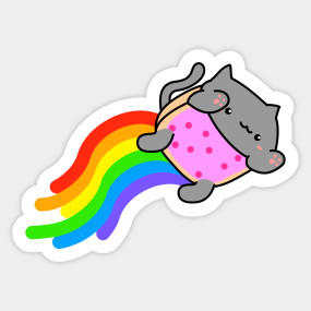 Nyan Side Of The Cat Nyan Cat Rainbow T Shirt Teepublic