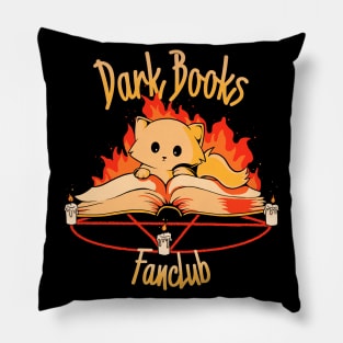 DARK BOOKS FANCLUB cute cat occultism Pillow