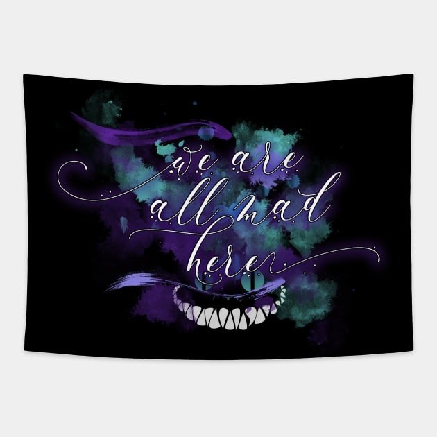 We are all mad here Tapestry by Vahlia