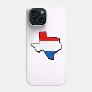 Red, White, and Blue Texas Outline Phone Case