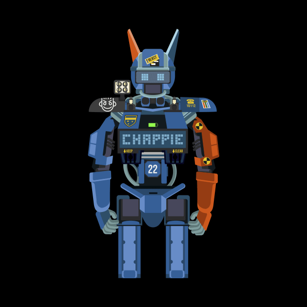 Chappie flat fanart by TIERRAdesigner