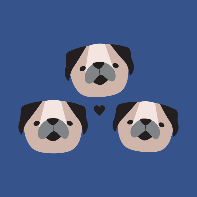 Pudgy Pugs I by littleoddforest