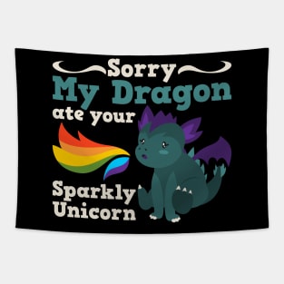 Sparkly Unicorn Shirt sparkly Dragon Gift Tapestry