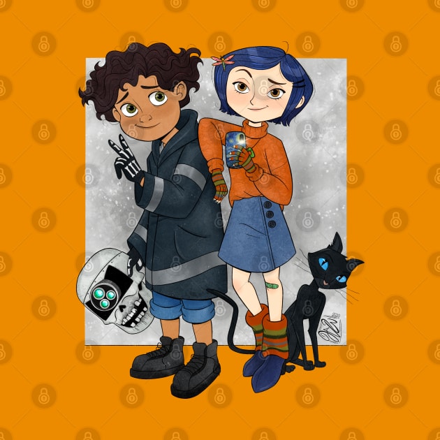 Coraline and Wybie by Wandering Nicky