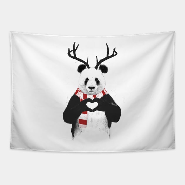 Xmas panda Tapestry by soltib