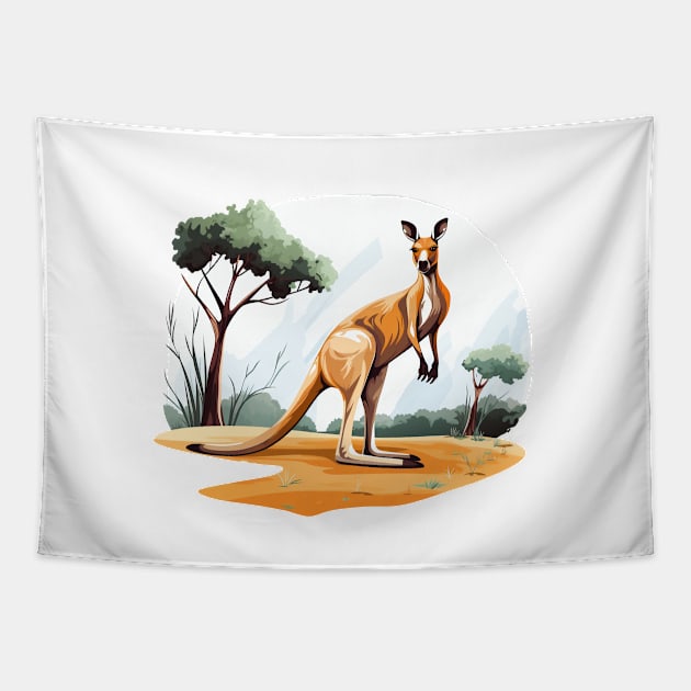 Cute Kangaroo Tapestry by zooleisurelife