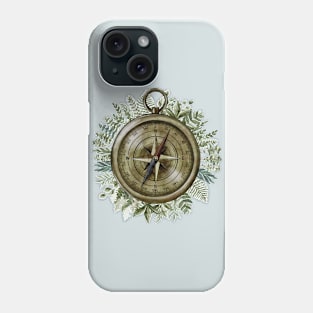 Tree and Floral Compass Watercolor Phone Case