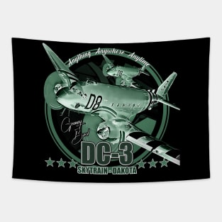 DC3 C47 Dakota Military Transport Aircraft Tapestry