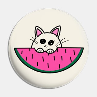 Watermelon cat Pin