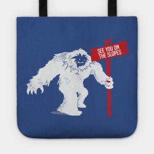 Funny Ski Shirt Abominable Snowman Onesie Tote