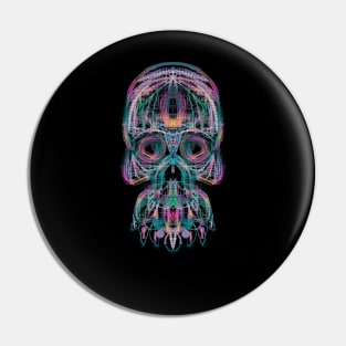 Electroluminated Skull - Vaporwave Pin