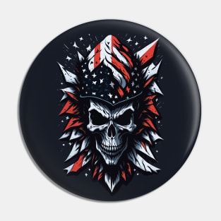 American Skull Pin