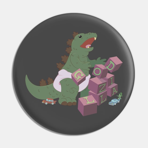 Baby Zilla Pin by monkeyminion