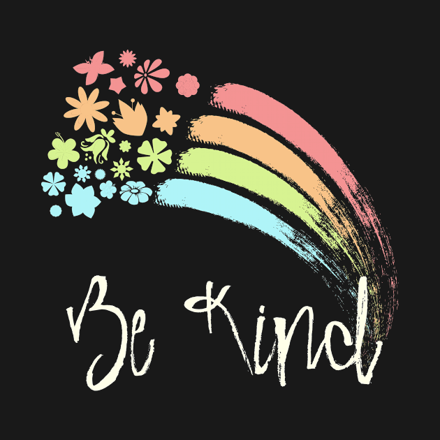 T&D Be Kind Rainbow Kindness Vintage Design Faded Color by Xeire