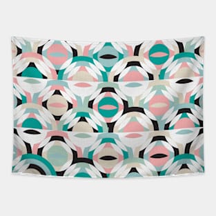 Pastel Geometry / Modern Shapes Tapestry