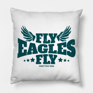 fly eagles fly white Pillow