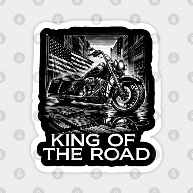 King of the road Magnet by Graphic tees