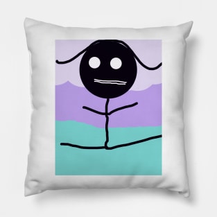 Ballet Dancer Stick Figure Pillow