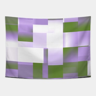 Genderqueer Pride Abstract Overlapping Gradient Squares Tapestry