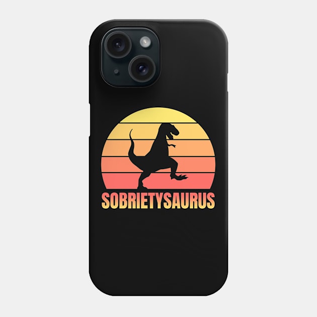 Sobrietysaurus Phone Case by sqwear