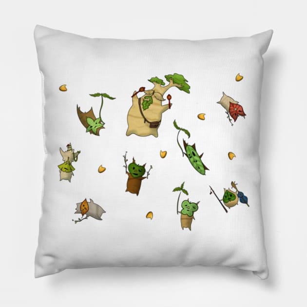 Flying Koroks Pillow by KaniaAbbi