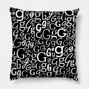 G - Typography (White) Pillow