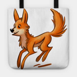 Cute Coyote Drawing Tote