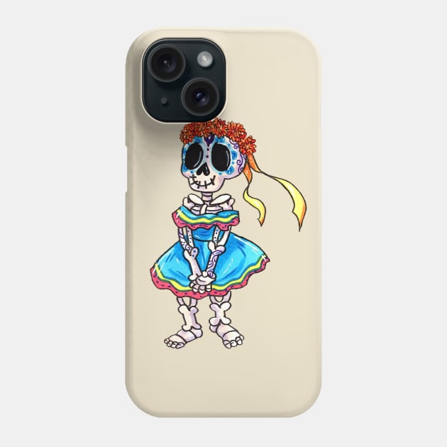 La Muerta Phone Case by LittleGreenHat