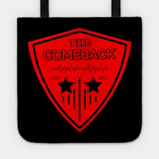 The comeback zac logo pick guitar Tote