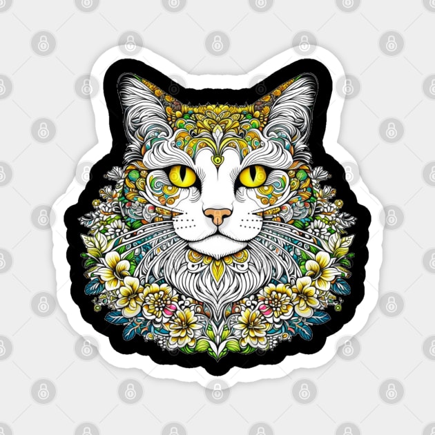 Kitty Glam Tropical Floral Magnet by VioletGrant