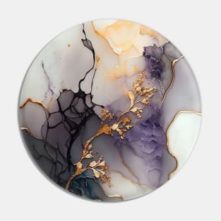 Lavender Field - Abstract Alcohol Ink Resin Art Pin