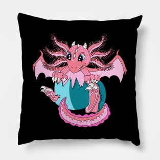 Baby Axolotl Dragon Pillow