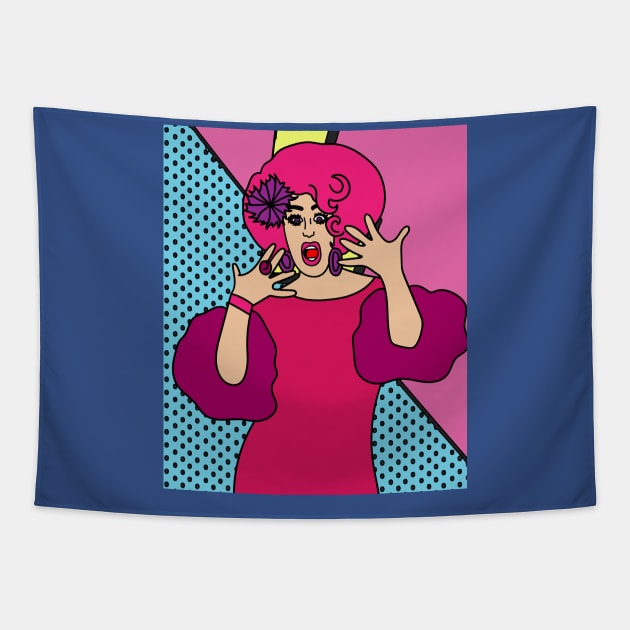 Proud Drag Queen Inspired Tapestry by flofin