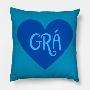 Grá - Irish Love design - Irish Language Designs Dublin Pillow