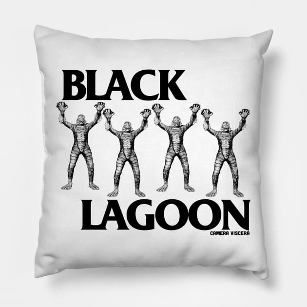 BLACK LAGOON Pillow by cameraviscera