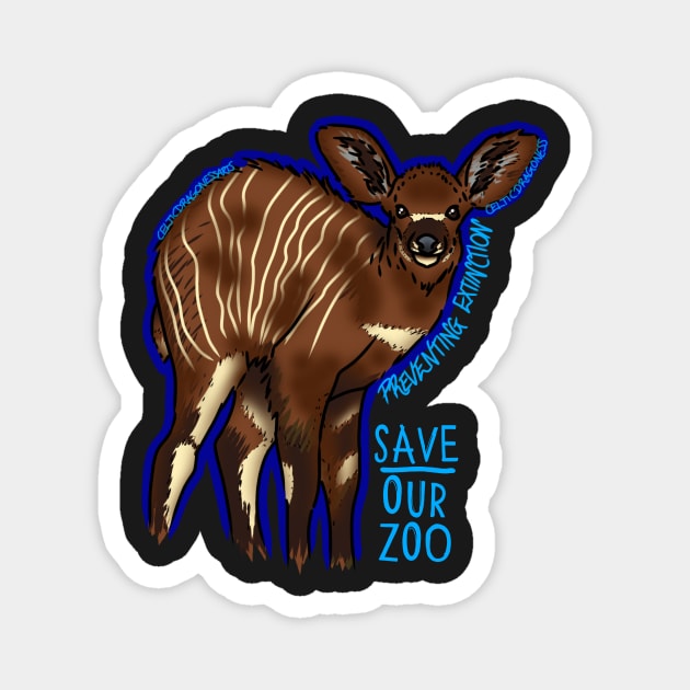 Day 25- Baby Eastern Bongo Magnet by CelticDragoness