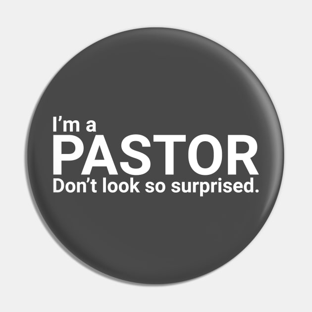 Funny Pastor Gift Quote Pin by dlinca