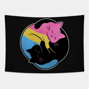 Pansexual Eternal Yin Yang Cat Tapestry